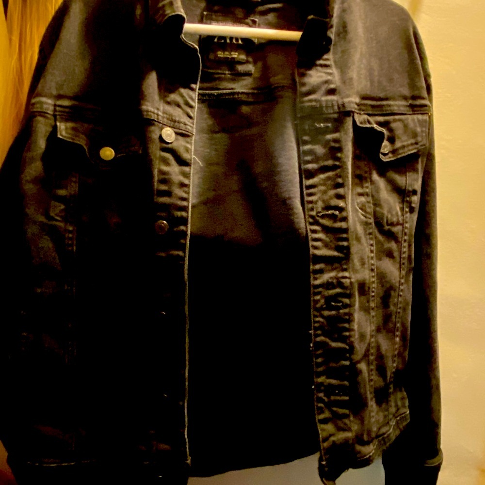 Zara Charcoal Denim Jacket